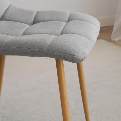 Chaise Rembourrée Tissu Gris (616) 45x88