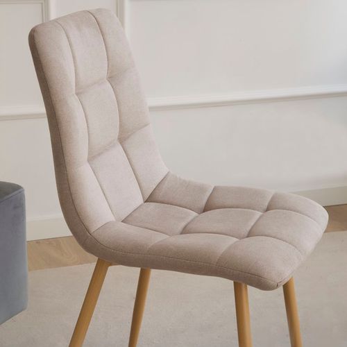 Chaise Rembourrée Tissu Beige (615) 45x88