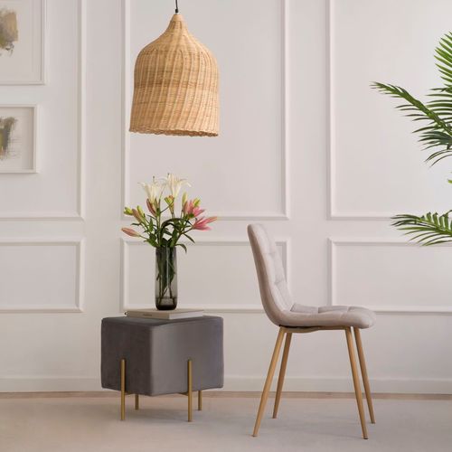 Chaise Rembourrée Tissu Beige (615) 45x88