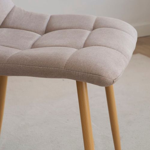 Chaise Rembourrée Tissu Beige (615) 45x88