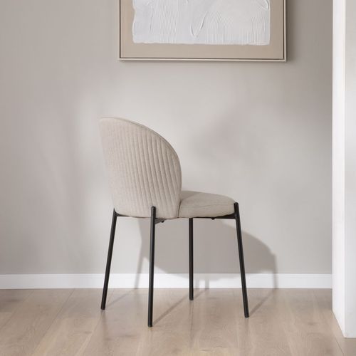 Chaise Rembourrée Tissu Beige (613) 48x85