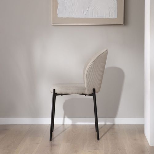 Chaise Rembourrée Tissu Beige (613) 48x85