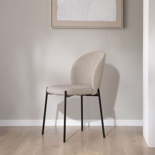 Chaise Rembourrée Tissu Beige (613) 48x85