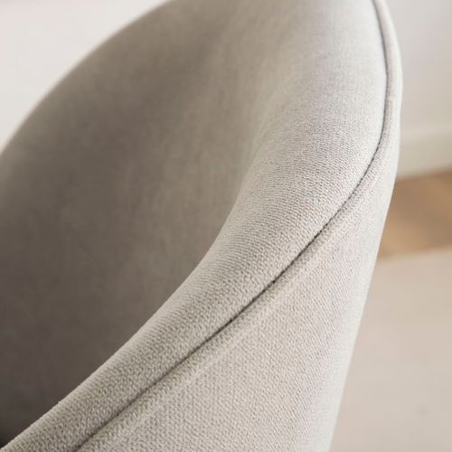 Chaise Rembourrée Tissu. Pieds Métalliques Gris (616) 48x86