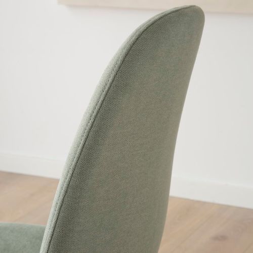 Chaise Rembourrée En Tissu Et Bois Bleu Aigue-marine (624) 44x88