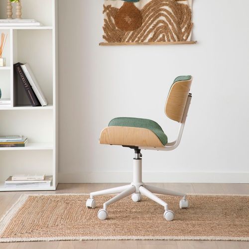 Chaise De Bureau Rembourrée En Mdf Vert (605) 61x87