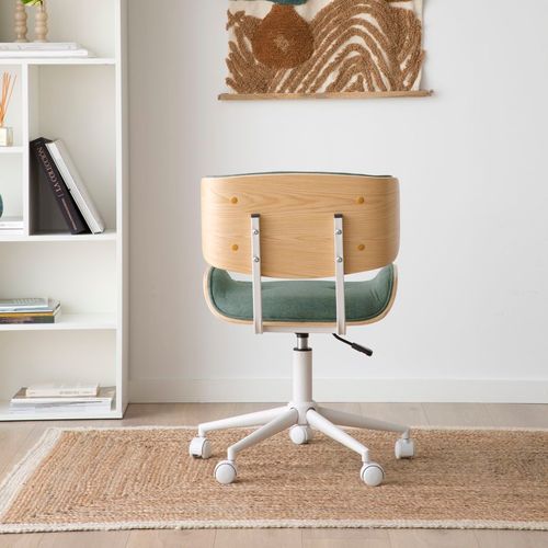 Chaise De Bureau Rembourrée En Mdf Vert (605) 61x87