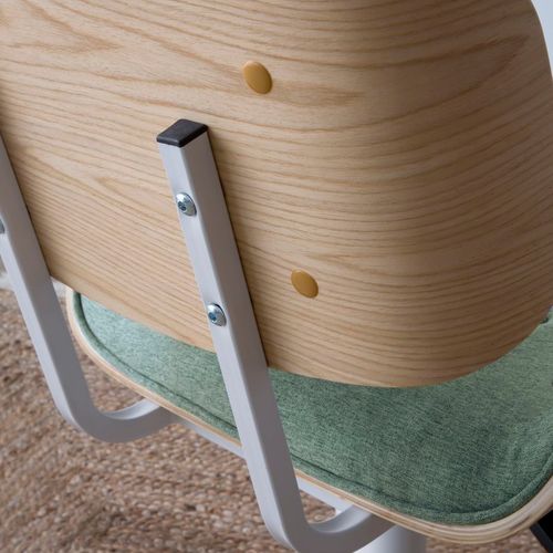 Chaise De Bureau Rembourrée En Mdf Vert (605) 61x87