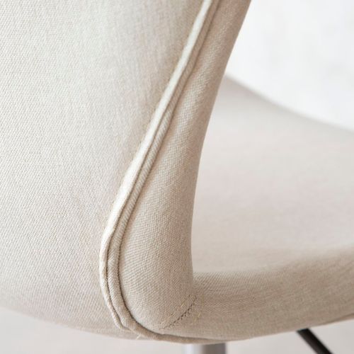 Chaise De Bureau Rembourrée En Tapisserie Beige (603) 56x85