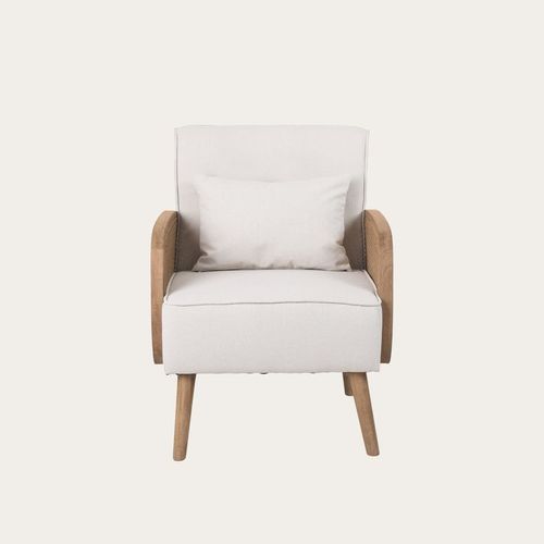 Fauteuil Textile Et Mousse Pu Naturel 57x83