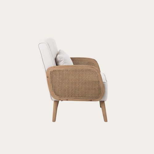 Fauteuil Textile Et Mousse Pu Naturel 57x83