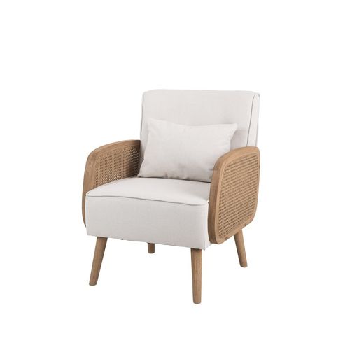 Fauteuil Textile Et Mousse Pu Naturel 57x83