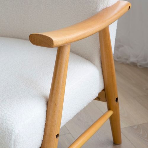 Fauteuil En Tapisserie Blanc 75x81