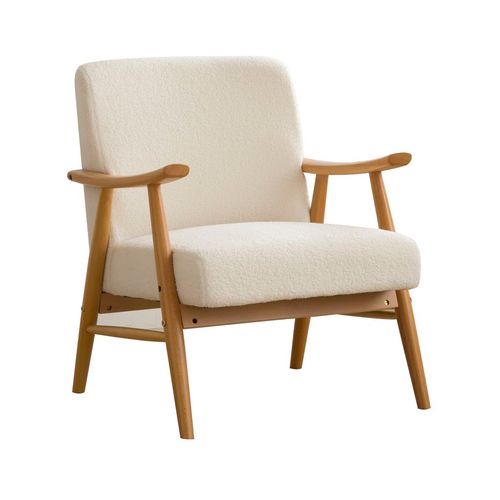 Fauteuil En Tapisserie Blanc 75x81