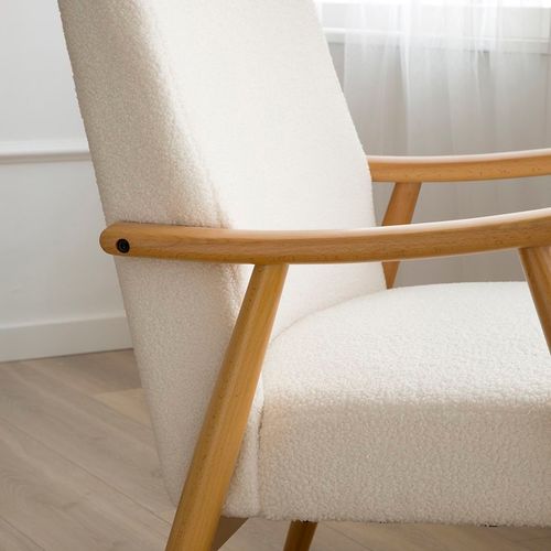 Fauteuil En Tapisserie Blanc 75x81