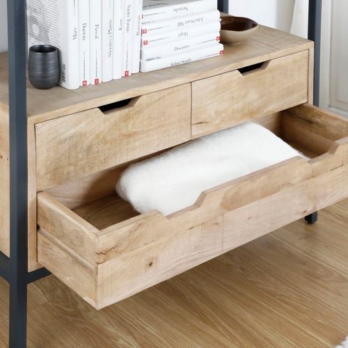 Meuble D'entrée En Bois Massif De Manguier Et Métal