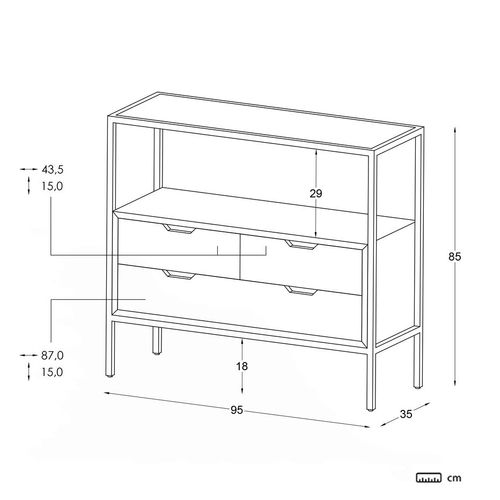 Meuble D'entrée En Bois Massif De Manguier Et Métal