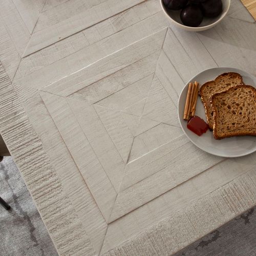 Table à Manger En Bois Massif Blanc 186x76