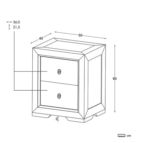 Table De Chevet En Bois Massif Blanc 50x60