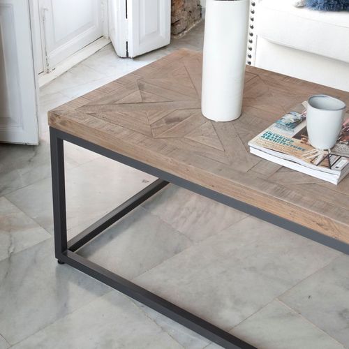 Table Basse En Bois Massif Et Métal