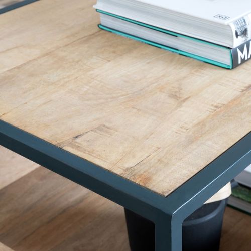 Table Basse En Bois Massif De Manguier Et Métal