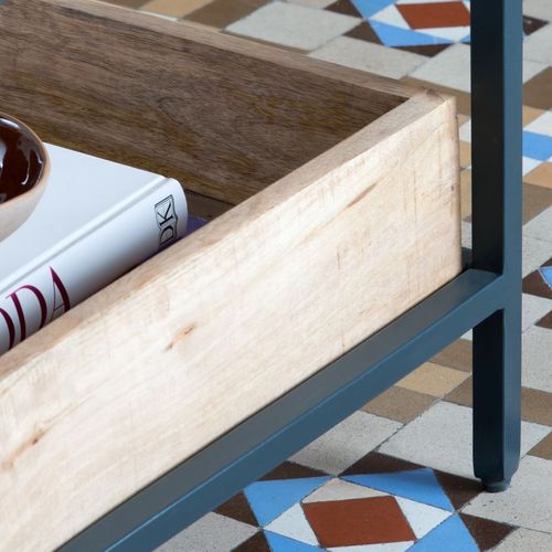 Table Basse En Bois Massif De Manguier Et Métal