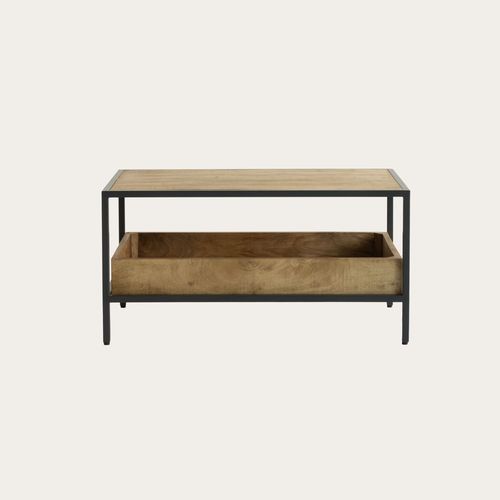 Table Basse En Bois Massif De Manguier Et Métal