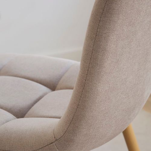 Pack De 4 Chaises Tissu Beige 45x88