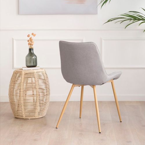 Pack De 4 Chaises En Tapisserie Gris 55x85