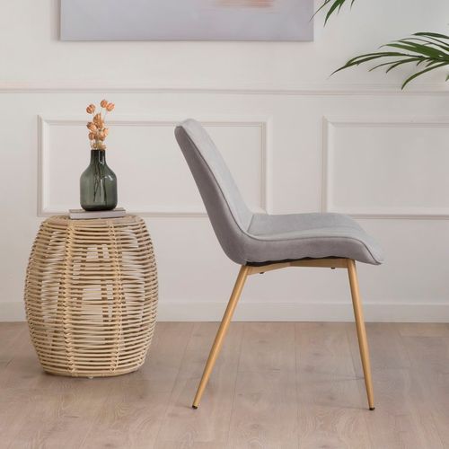 Pack De 4 Chaises En Tapisserie Gris 55x85