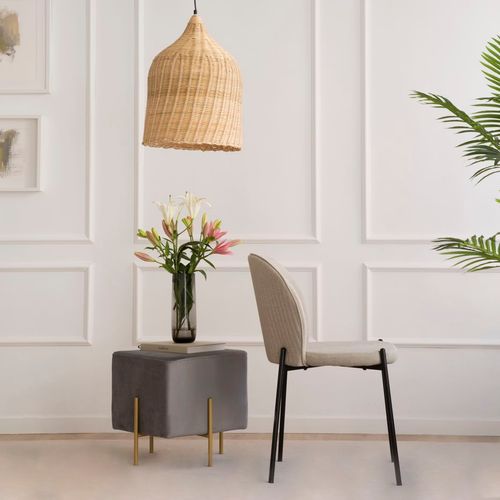 Pack De 4 Chaises Tissu Beige 48x85