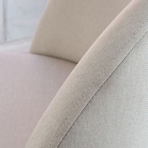 Pack De 4 Chaises En Tissu Et Bois Beige 48x78