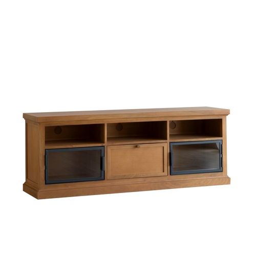 Meuble TV En Bois Massif Naturel 157x59