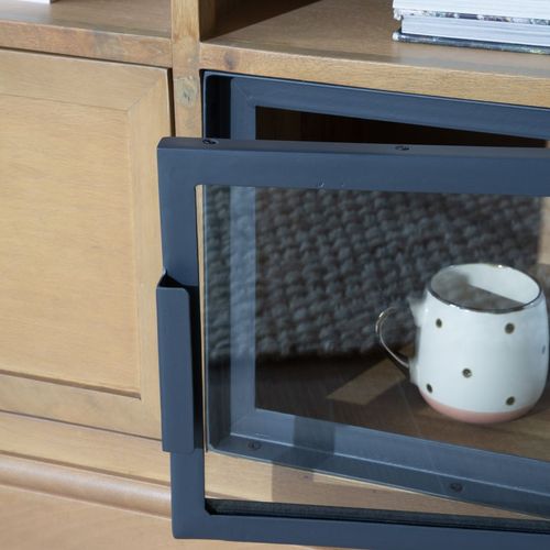 Meuble TV En Bois Massif Naturel 157x59
