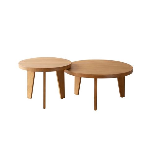 Ensemble De 2 Tables Basses En Bois Massif De Manguier