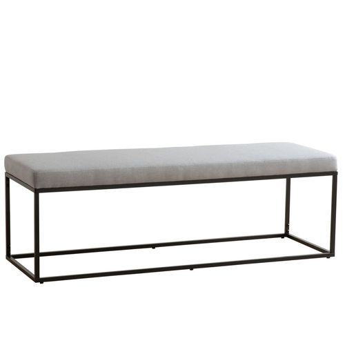 Banc Tapissé Gris 120x42
