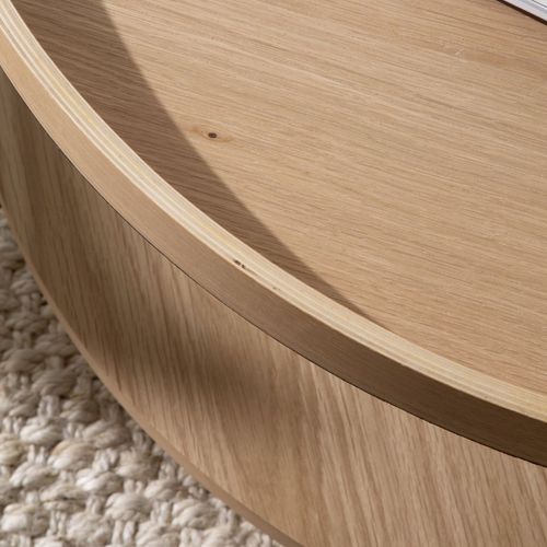 Table Basse En Bois Et Métal 78x78 Cm - Marron