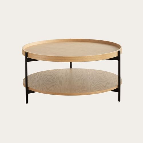 Table Basse En Bois Et Métal 78x78 Cm - Marron