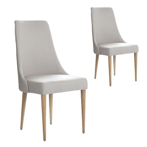 Pack De 2 Chaises En Bois Beige 52x96