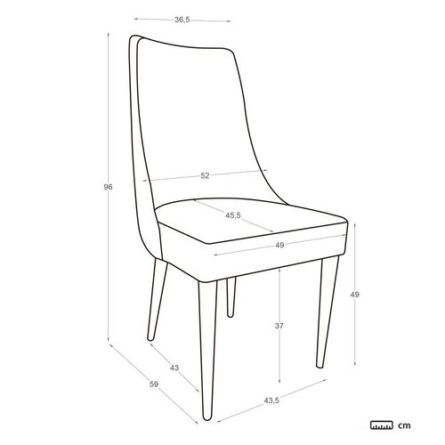 Pack De 2 Chaises En Bois Beige 52x96