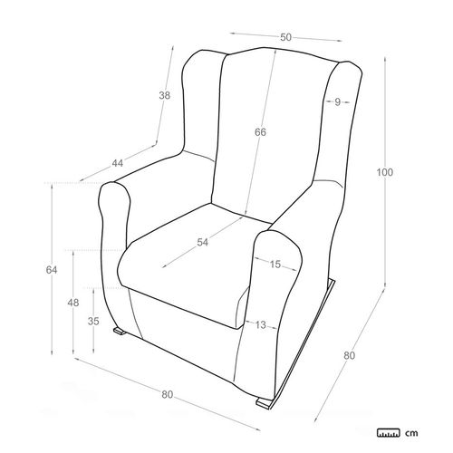Fauteuil 80x100 Cm - Beige