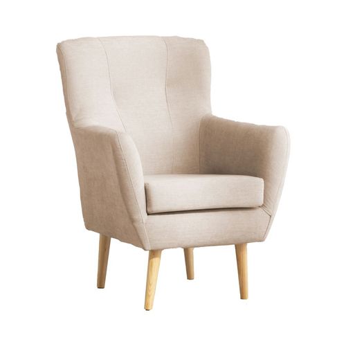 Fauteuil Effet Bois Beige 75x100