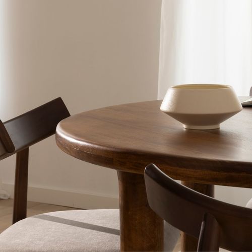 Table à Manger En Bois Massif Noyer Bourbon (g05) 120x76