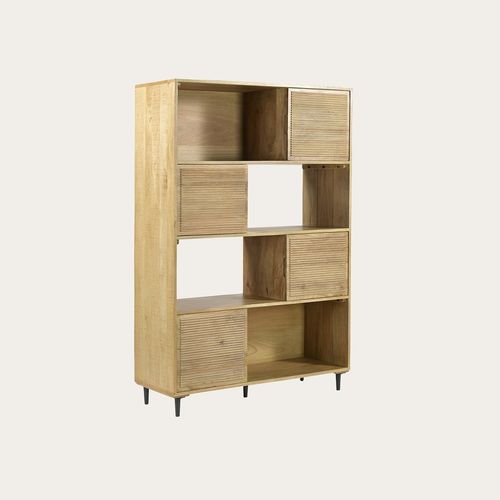 Boreal Étagère En Bois De Manguier Massif Et Métal