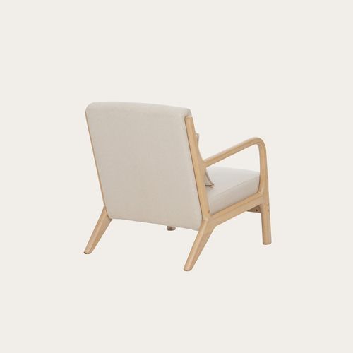 Fauteuil En Bois Massif Beige 66x76