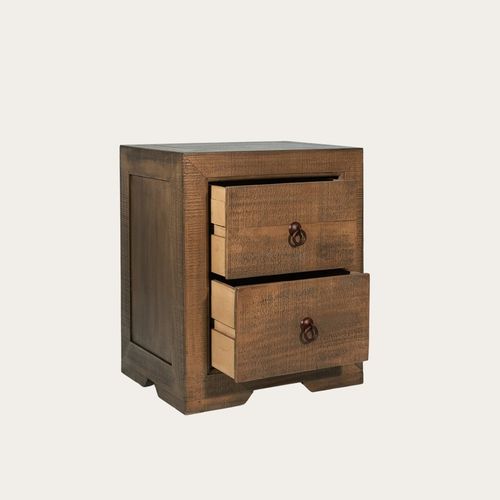 Table De Chevet En Bois Massif Nogal Ambre (mct-g03) 50x60