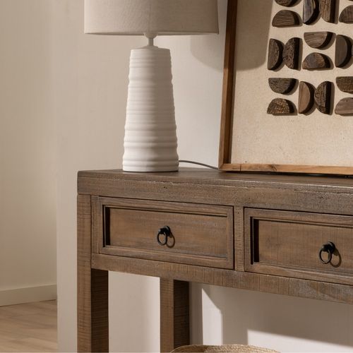 Meuble D'entrée En Bois Massif Nogal 120x85