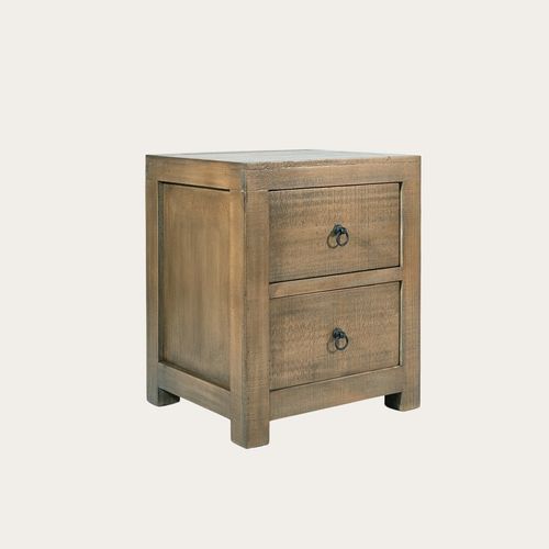 Table De Chevet En Bois Massif Nogal Ambre (mct-g03) 50x60