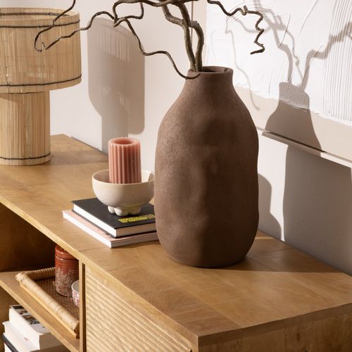 Meuble TV En Bois Massif Naturel 150x61