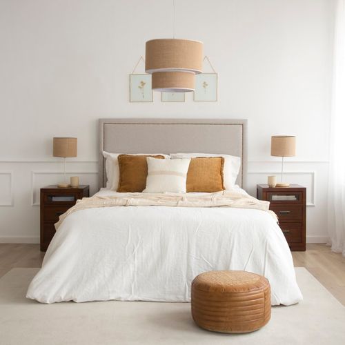 Table De Chevet En Bois Massif Marron 44x64